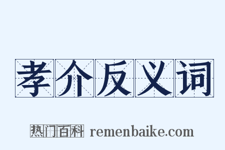 孝介反义词是什么意思的图片